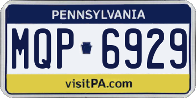 PA license plate MQP6929
