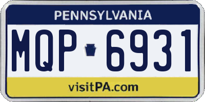 PA license plate MQP6931