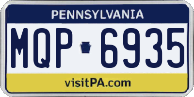 PA license plate MQP6935