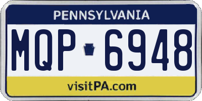 PA license plate MQP6948