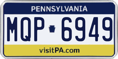 PA license plate MQP6949