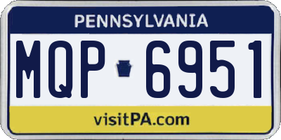 PA license plate MQP6951