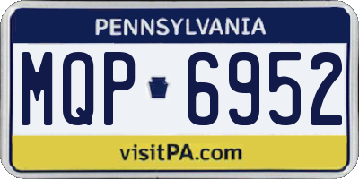 PA license plate MQP6952