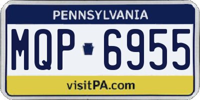 PA license plate MQP6955