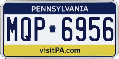 PA license plate MQP6956