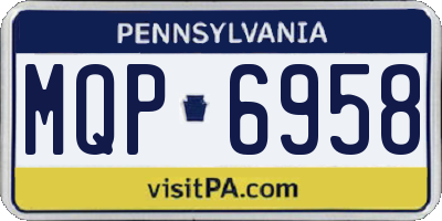 PA license plate MQP6958