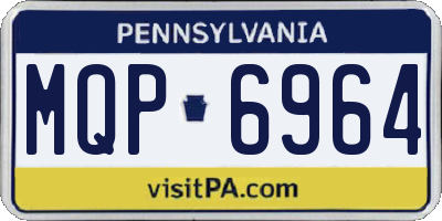 PA license plate MQP6964