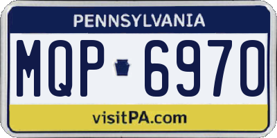 PA license plate MQP6970