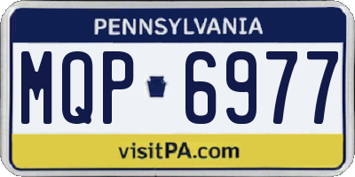 PA license plate MQP6977