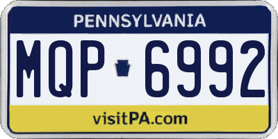 PA license plate MQP6992