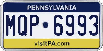 PA license plate MQP6993