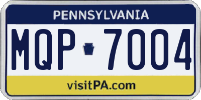 PA license plate MQP7004
