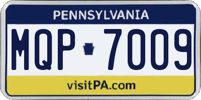 PA license plate MQP7009