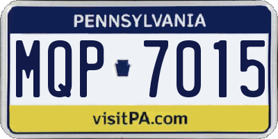 PA license plate MQP7015