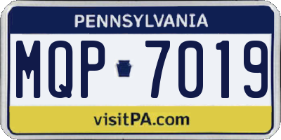 PA license plate MQP7019