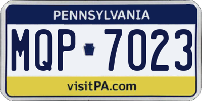 PA license plate MQP7023