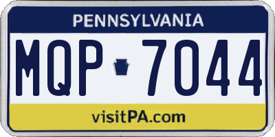 PA license plate MQP7044
