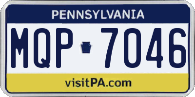 PA license plate MQP7046