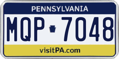 PA license plate MQP7048