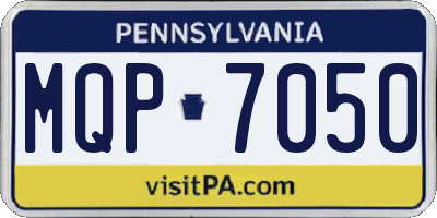 PA license plate MQP7050