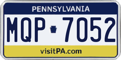 PA license plate MQP7052