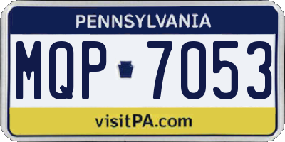 PA license plate MQP7053