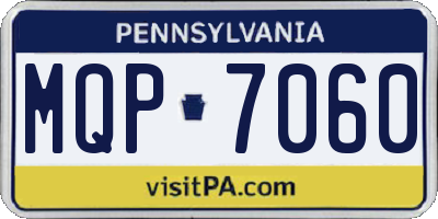 PA license plate MQP7060