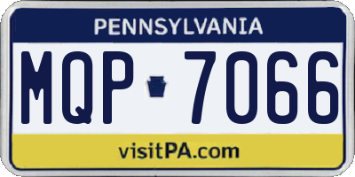 PA license plate MQP7066