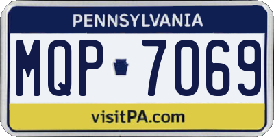 PA license plate MQP7069