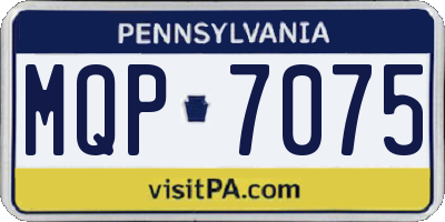 PA license plate MQP7075