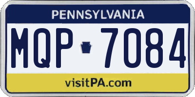 PA license plate MQP7084