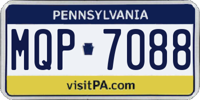 PA license plate MQP7088