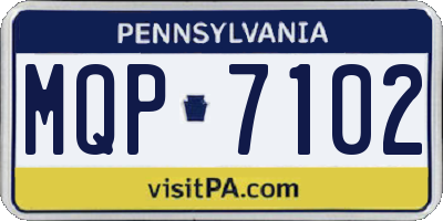 PA license plate MQP7102