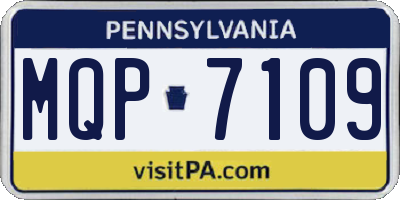PA license plate MQP7109