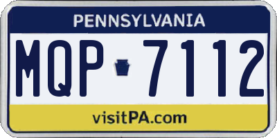 PA license plate MQP7112