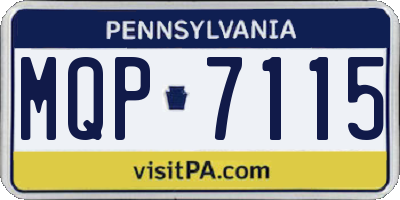 PA license plate MQP7115