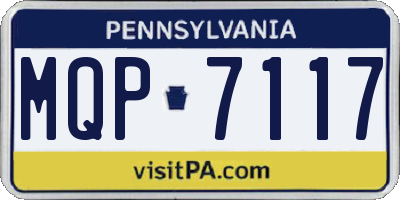 PA license plate MQP7117