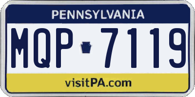 PA license plate MQP7119