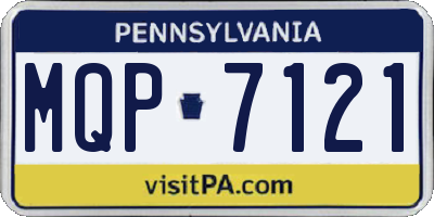 PA license plate MQP7121