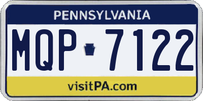 PA license plate MQP7122