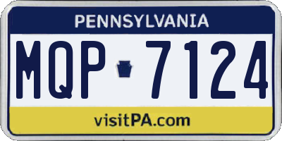PA license plate MQP7124