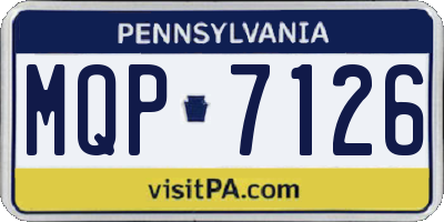 PA license plate MQP7126