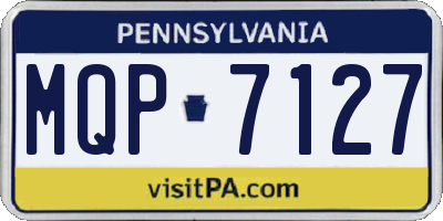 PA license plate MQP7127