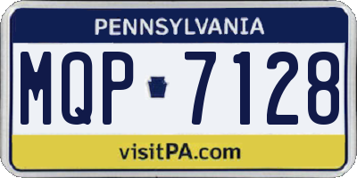 PA license plate MQP7128