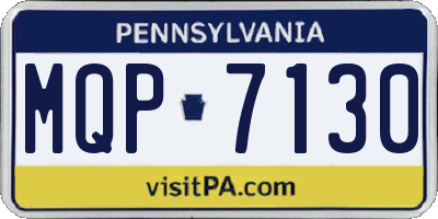 PA license plate MQP7130