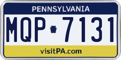PA license plate MQP7131