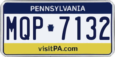 PA license plate MQP7132