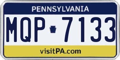 PA license plate MQP7133