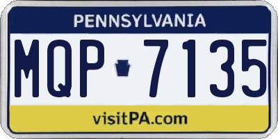 PA license plate MQP7135