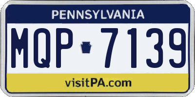 PA license plate MQP7139